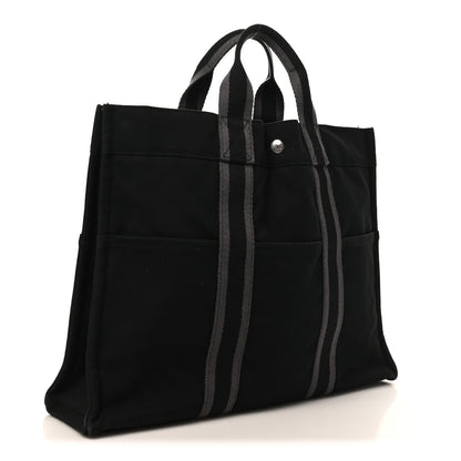 Hermes Canvas Fourre Tout MM Black 3 of 9