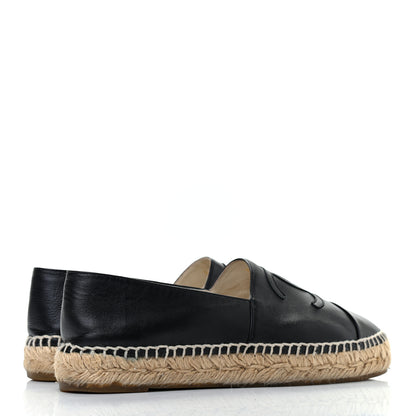Chanel Lambskin CC Espadrilles 37 Black 4 of 10