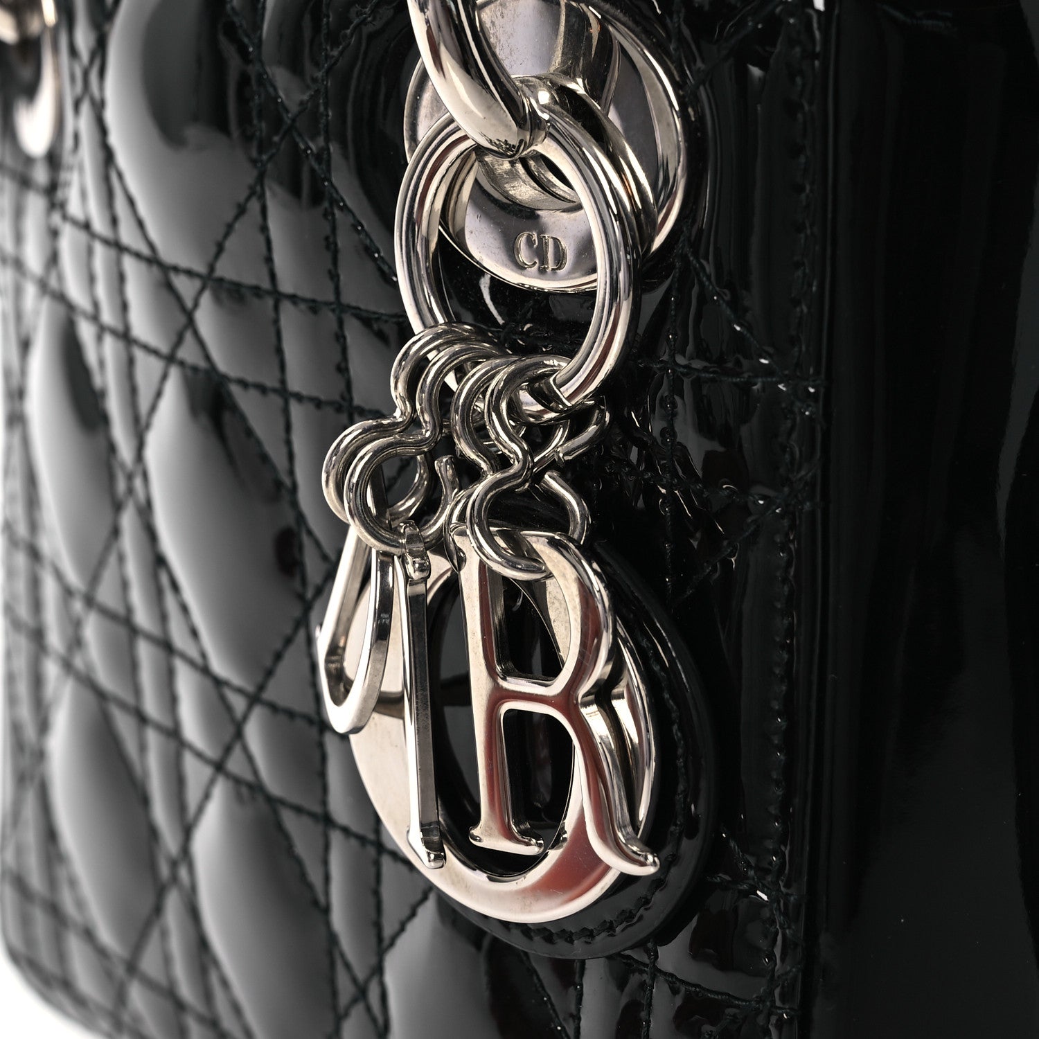 Christian Dior Patent Cannage Mini Lady Dior Black 11 of 13