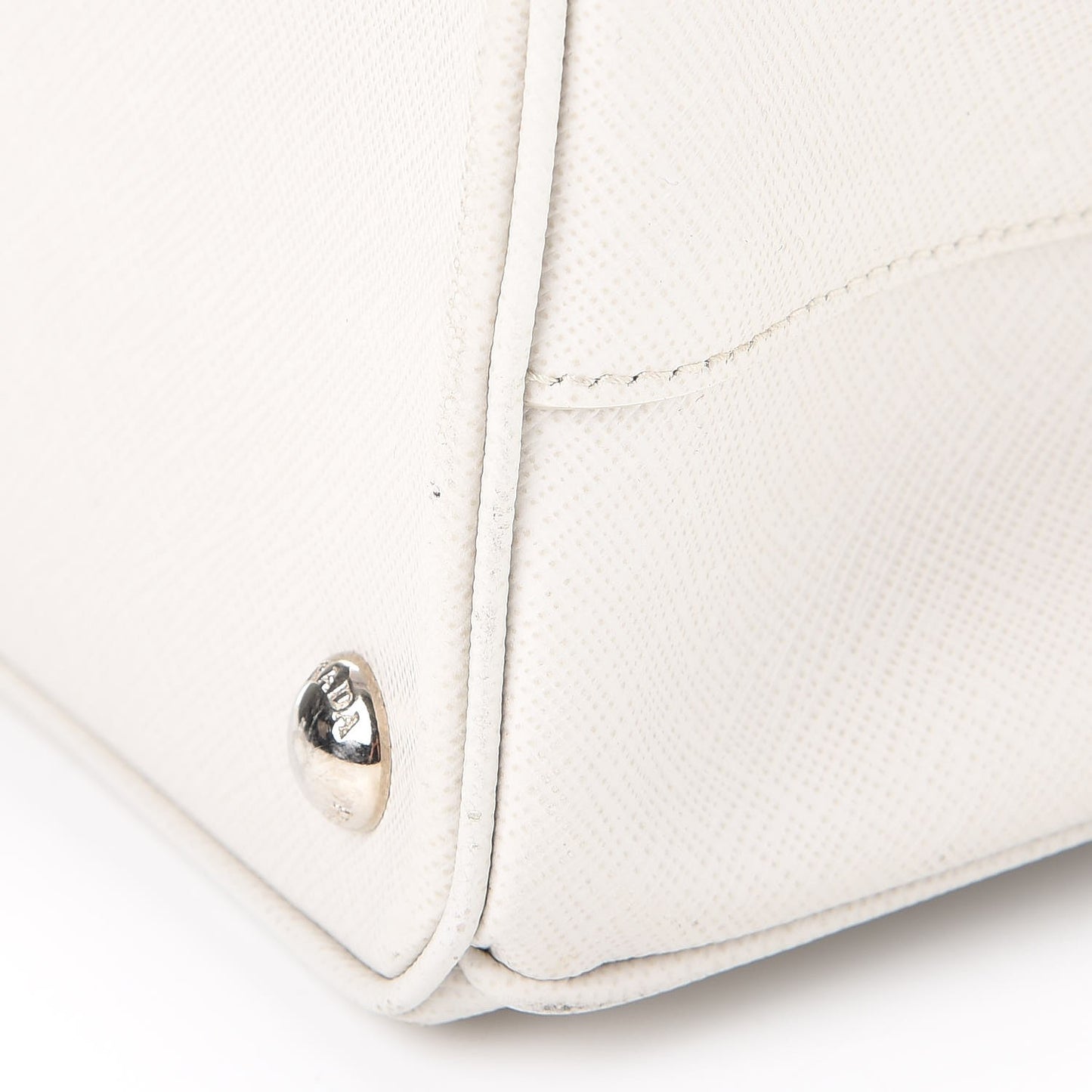 Saffiano Lux Small Galleria Double Zip Tote White