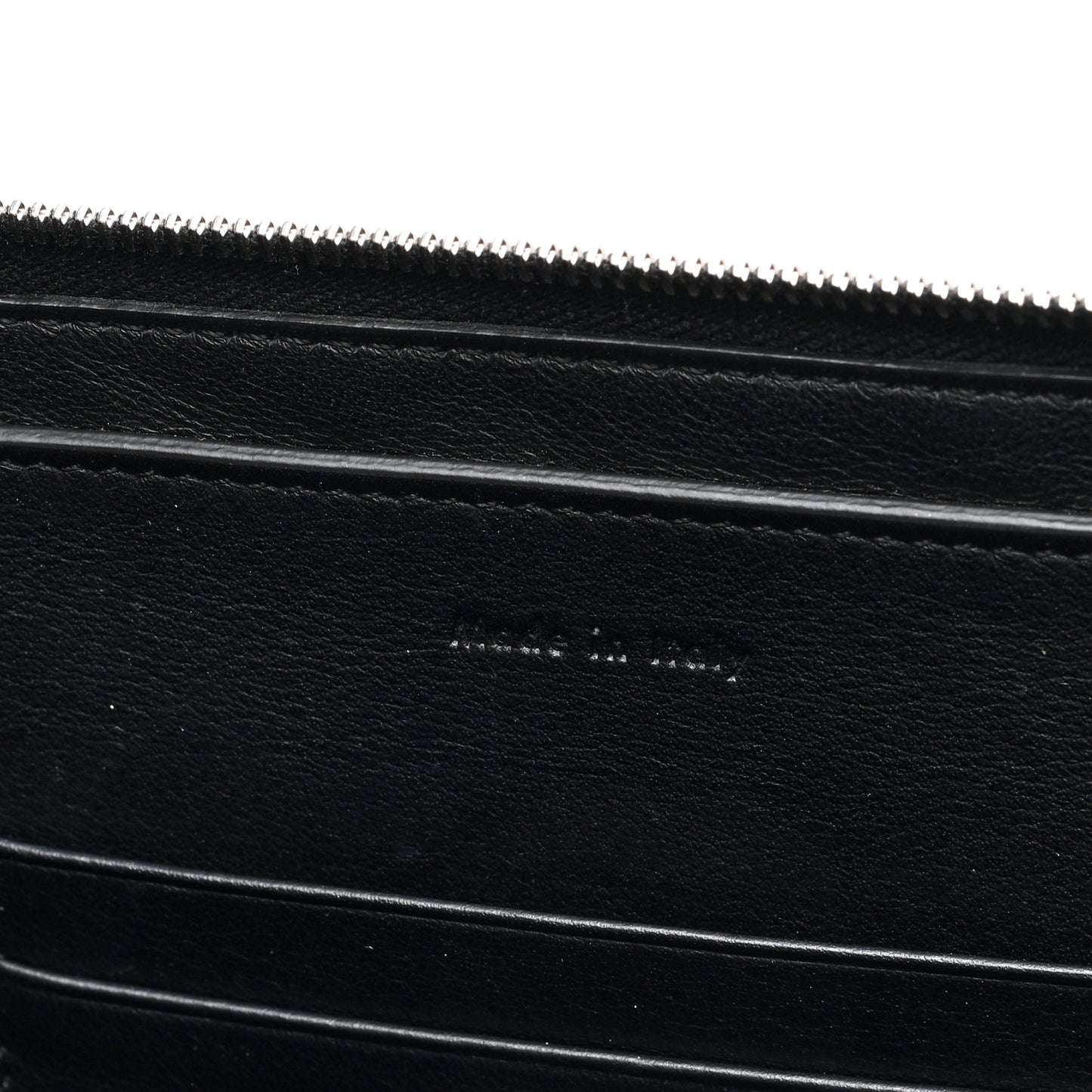 Calfskin Large Made In Clutch Pouch Black