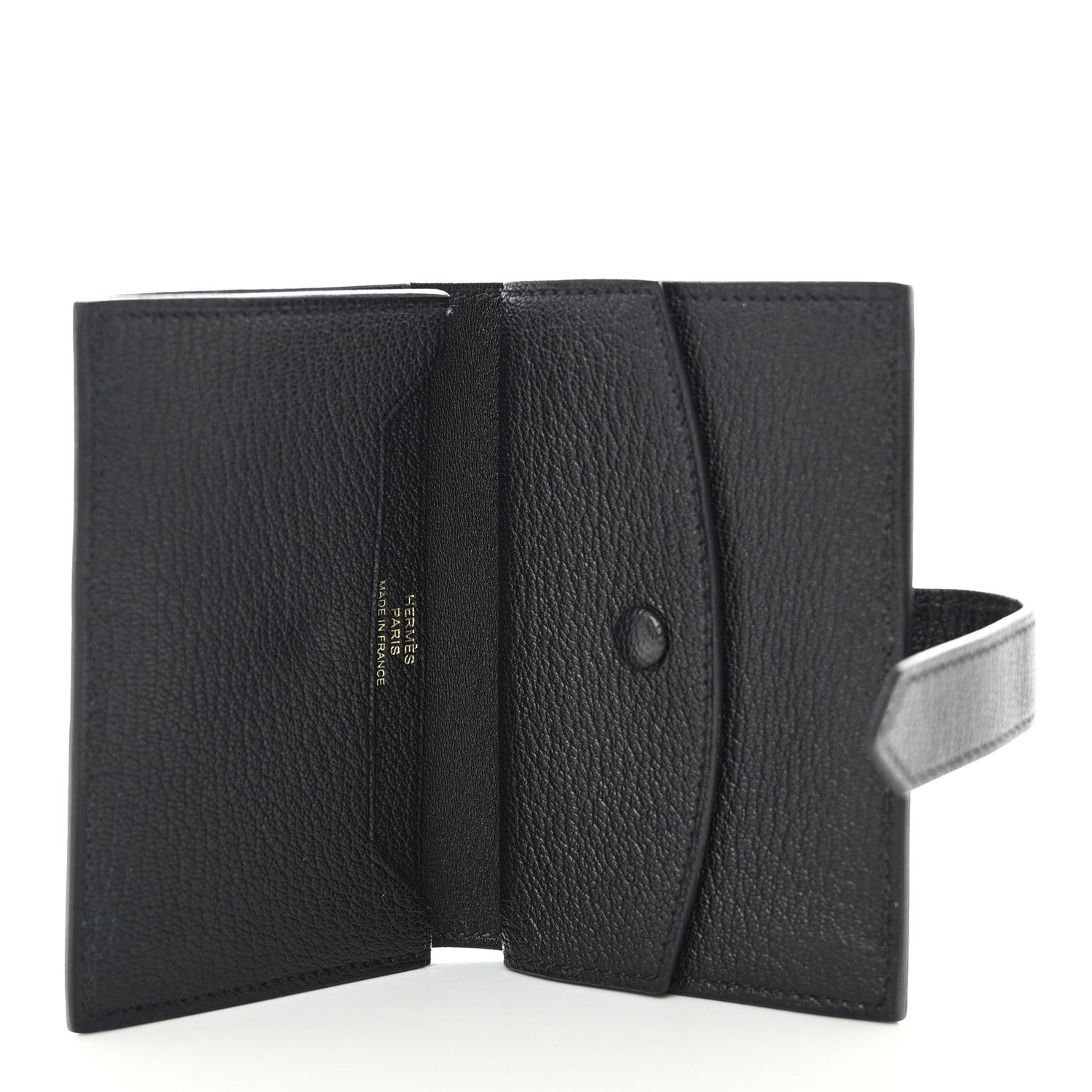 Hermes Chevre Mysore Mini Bearn Wallet Black 5 of 8