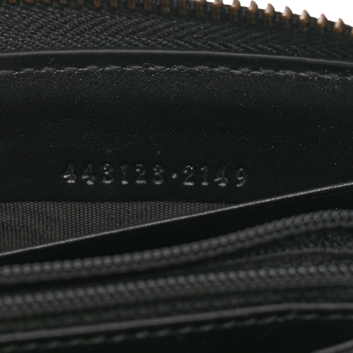 Gucci Calfskin Matelasse GG Marmont Zip Around Wallet Black 6 of 12