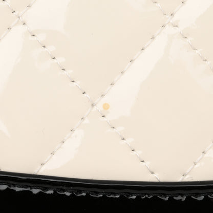 Chanel Patent Calfskin Quilted Mini 31 Shopping Bag White Black 11 of 11