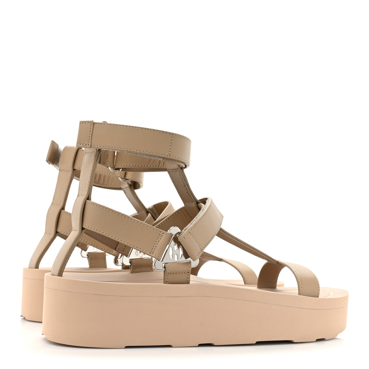 Calfskin Womens Enid Sandals 40 Argile