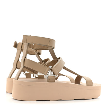 Hermes Calfskin Womens Enid Sandals 40 Argile 4 of 10