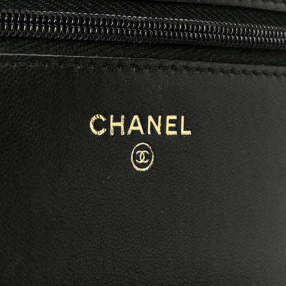 Chanel Lambskin Quilted Wallet On Chain WOC Black 6 of 13