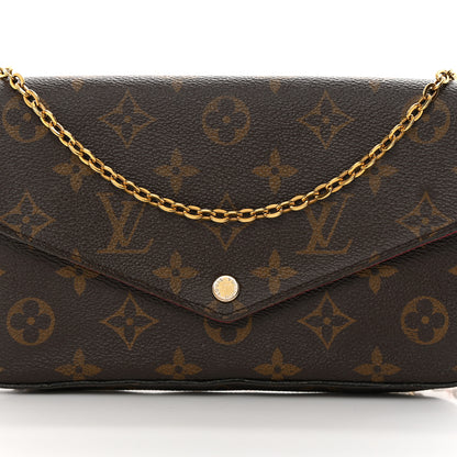Louis Vuitton Monogram Pochette Felicie Chain Wallet Fuchsia 11 of 22