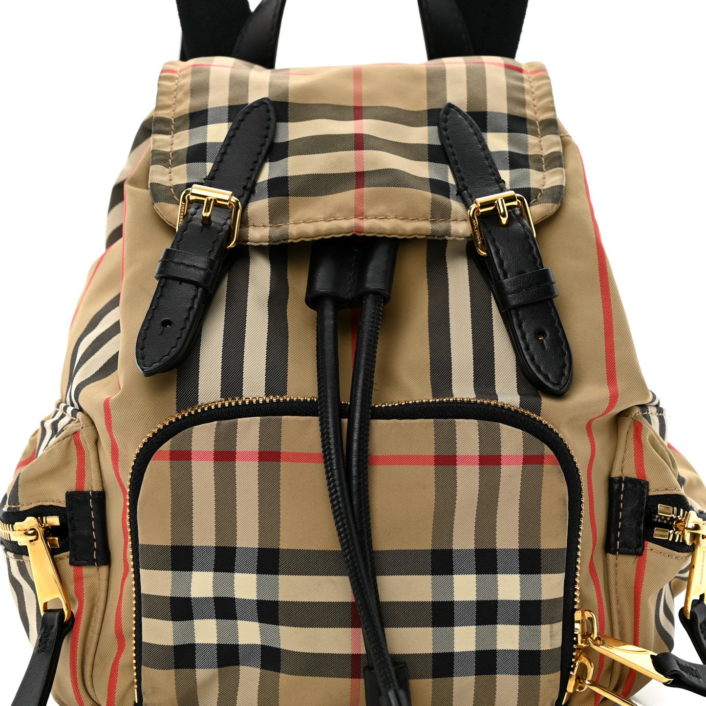 Vintage Check Small Rucksack Backpack Antique Yellow