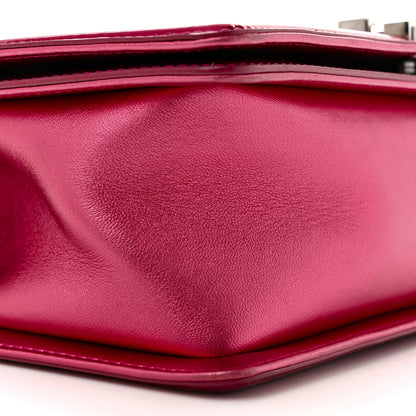 Chanel Metallic Patent Calfskin Quilted Medium Boy Flap Pink 9 of 11