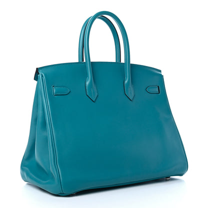 Hermes Swift Birkin 35 Turquoise 2 of 9
