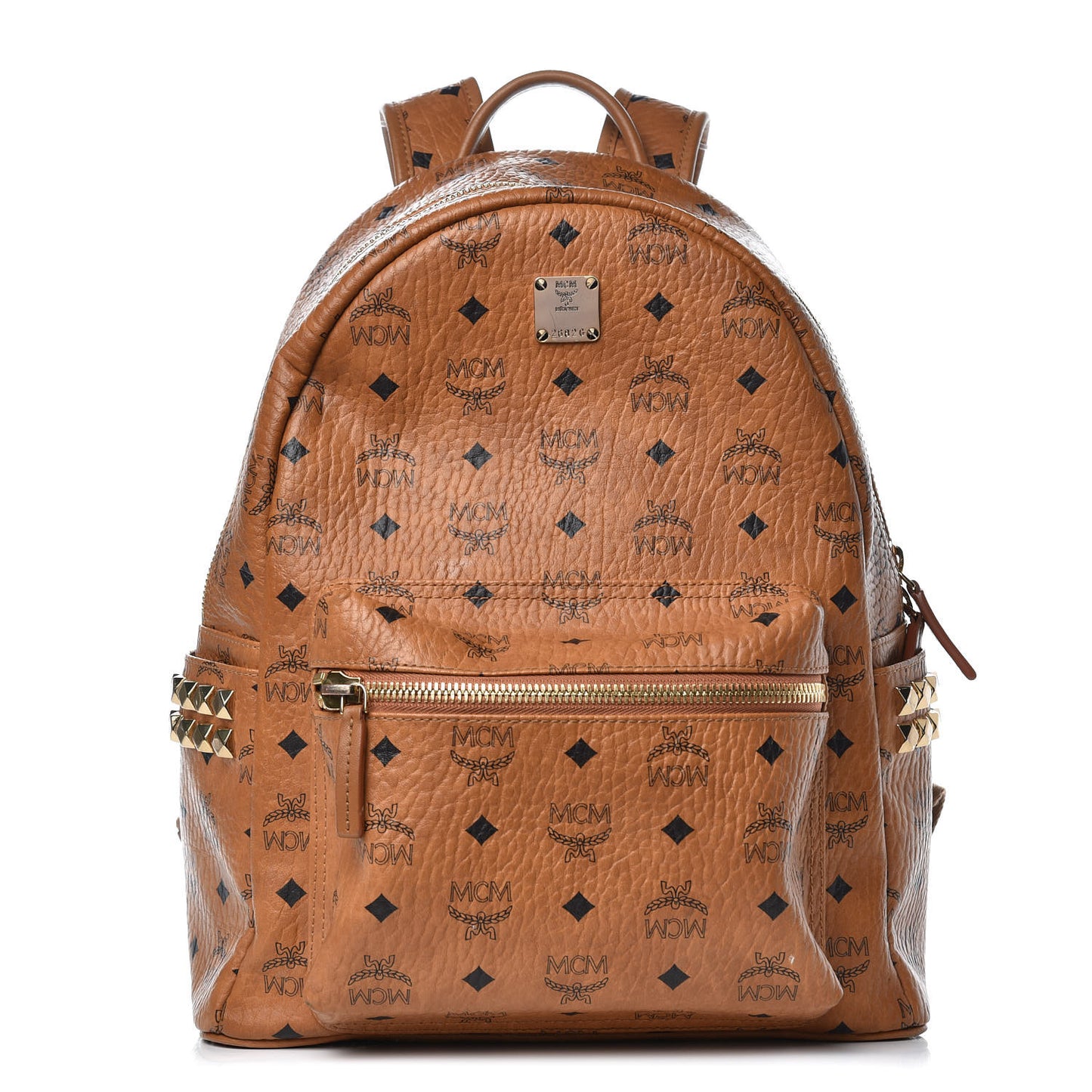 Visetos Small Side Stud Stark Backpack Cognac