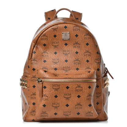 MCM Visetos Small Side Stud Stark Backpack Cognac 1 of 11