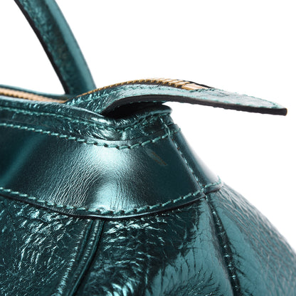 Burberry Metallic Calfskin Blaze Satchel Petrol Blue 12 of 12
