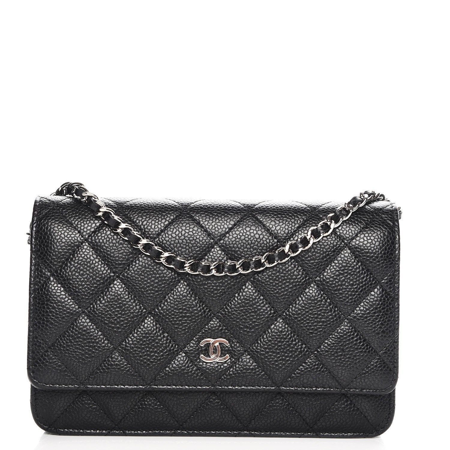 Chanel Caviar Quilted Wallet On Chain WOC Black 1 of 8