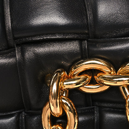 Bottega Veneta Lambskin Maxi Intreccio Padded Chain Cassette Crossbody Bag Black 11 of 13