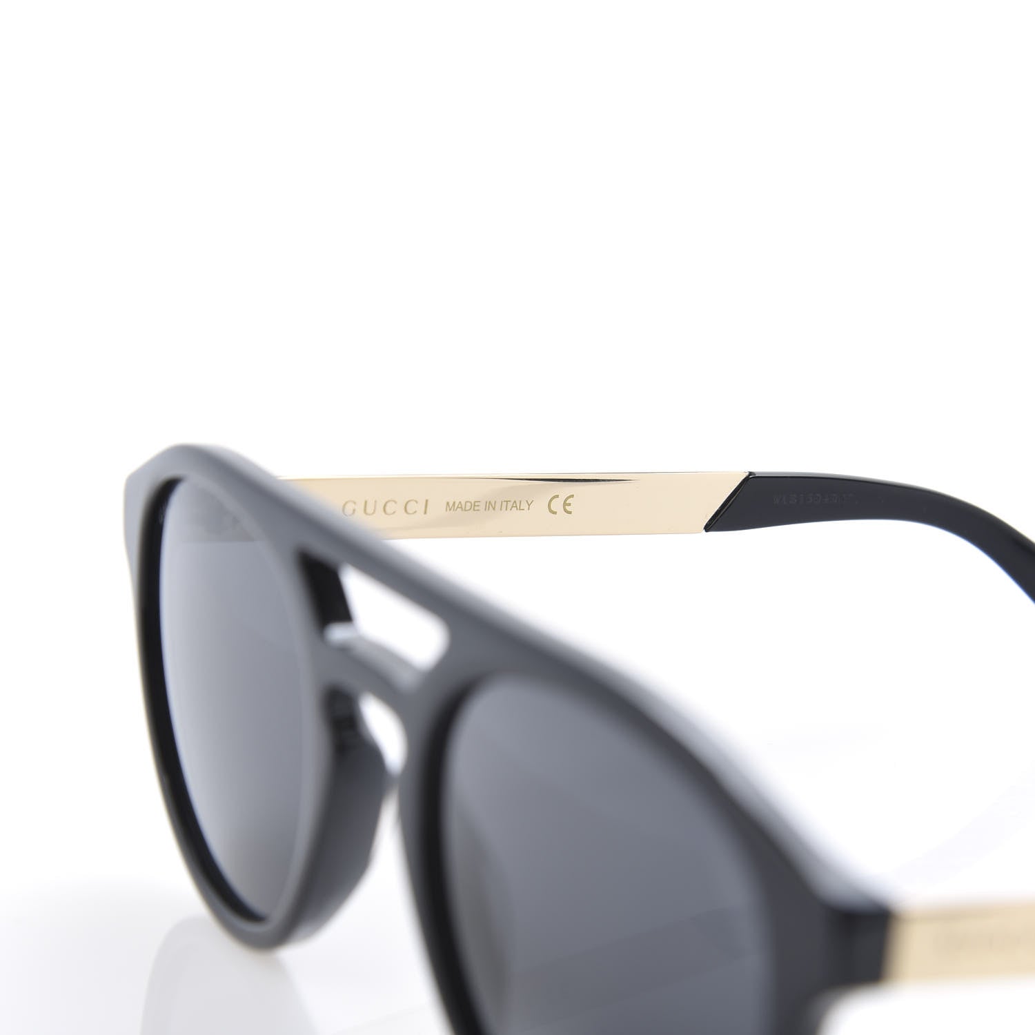 Gucci Acetate Mens Sunglasses GG0689S Black Gold 6 of 6