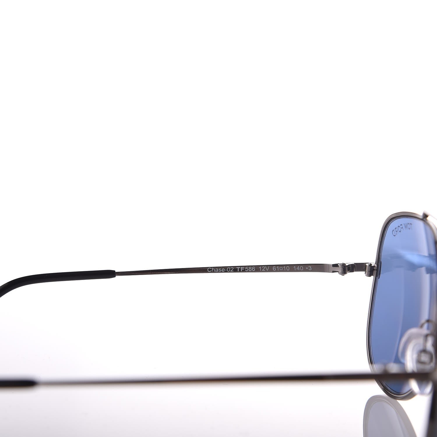 Tom Ford Chase Sunglasses TF586 Blue Silver 6 of 9