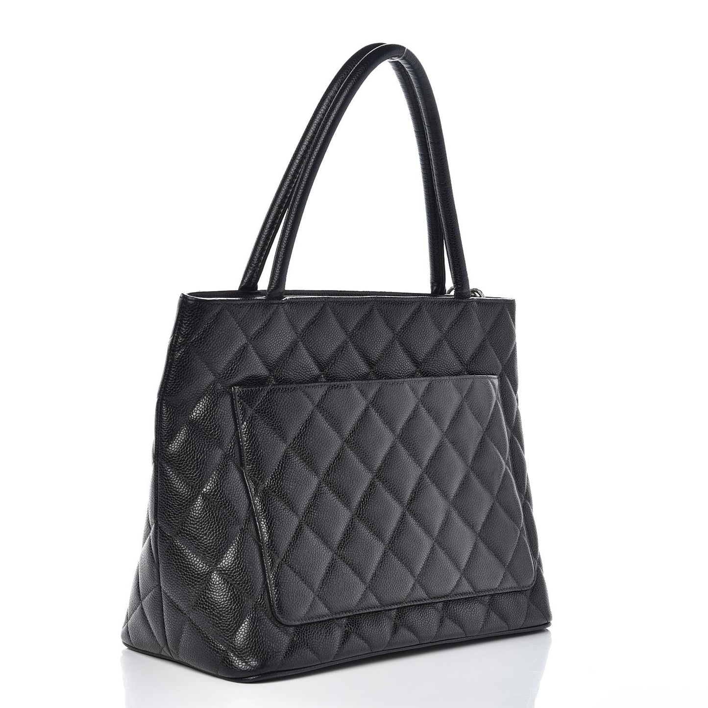 Caviar Quilted Medallion Tote Black