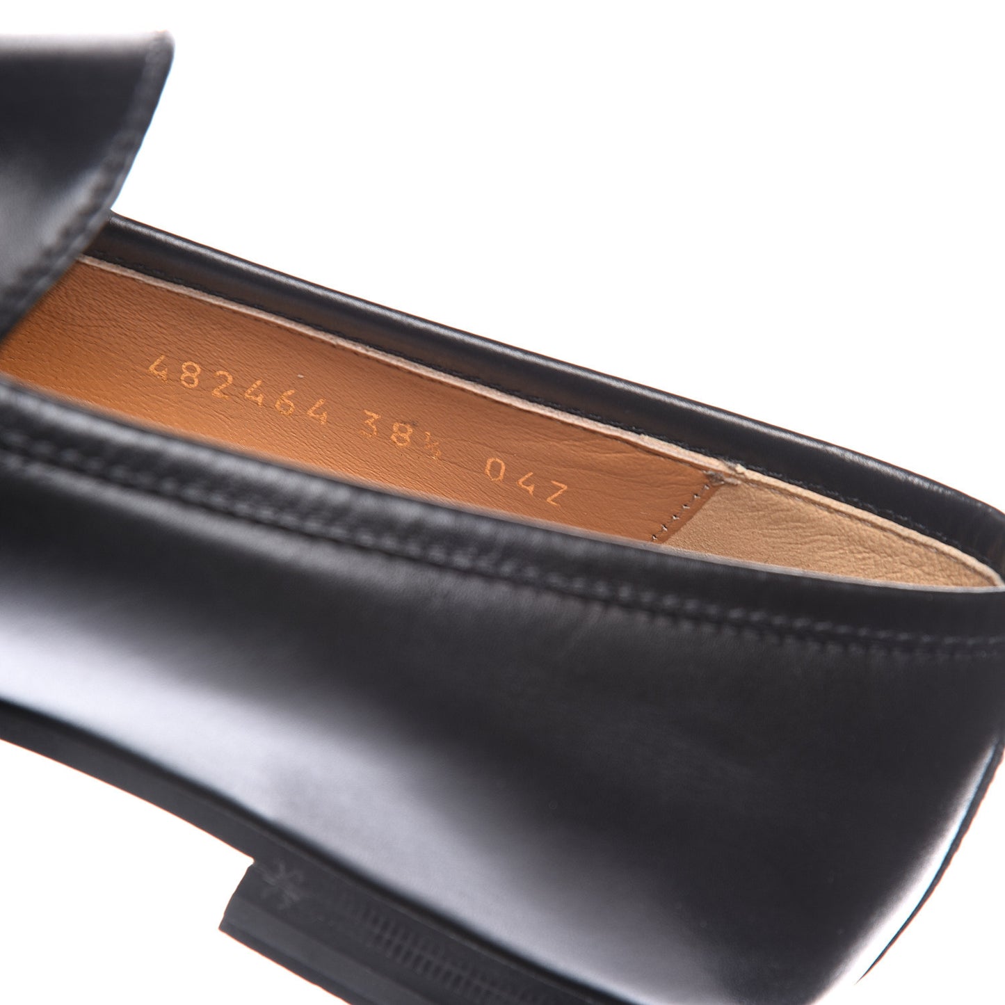 Calfskin Womens Jordaan Loafers 38.5 Black