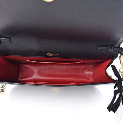 Prada Saffiano Lux Crossbody Bag Black 5 of 9