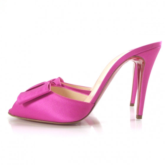 Christian Louboutin Satin Joli Noeud 957 Slides 40.5 Pink 2 of 8