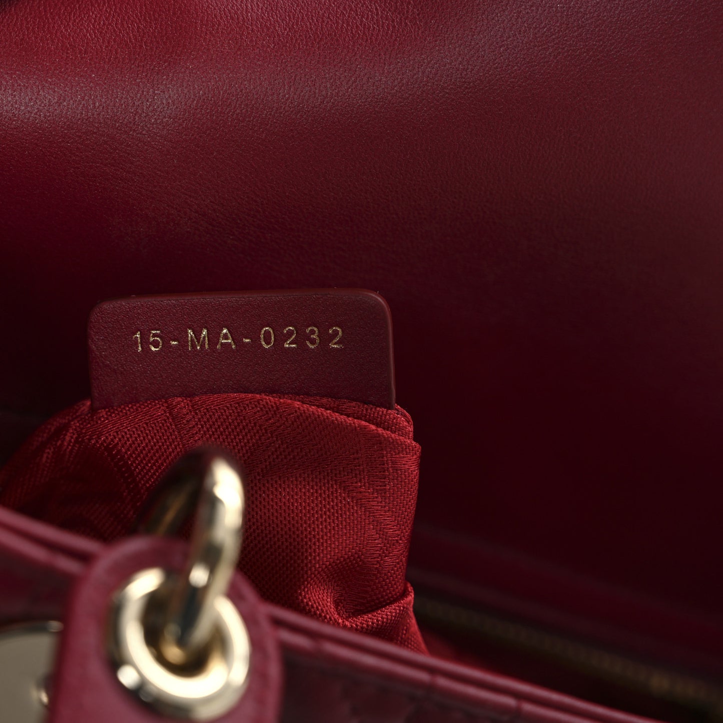 Lambskin Cannage Small My ABCDior Lady Dior Red