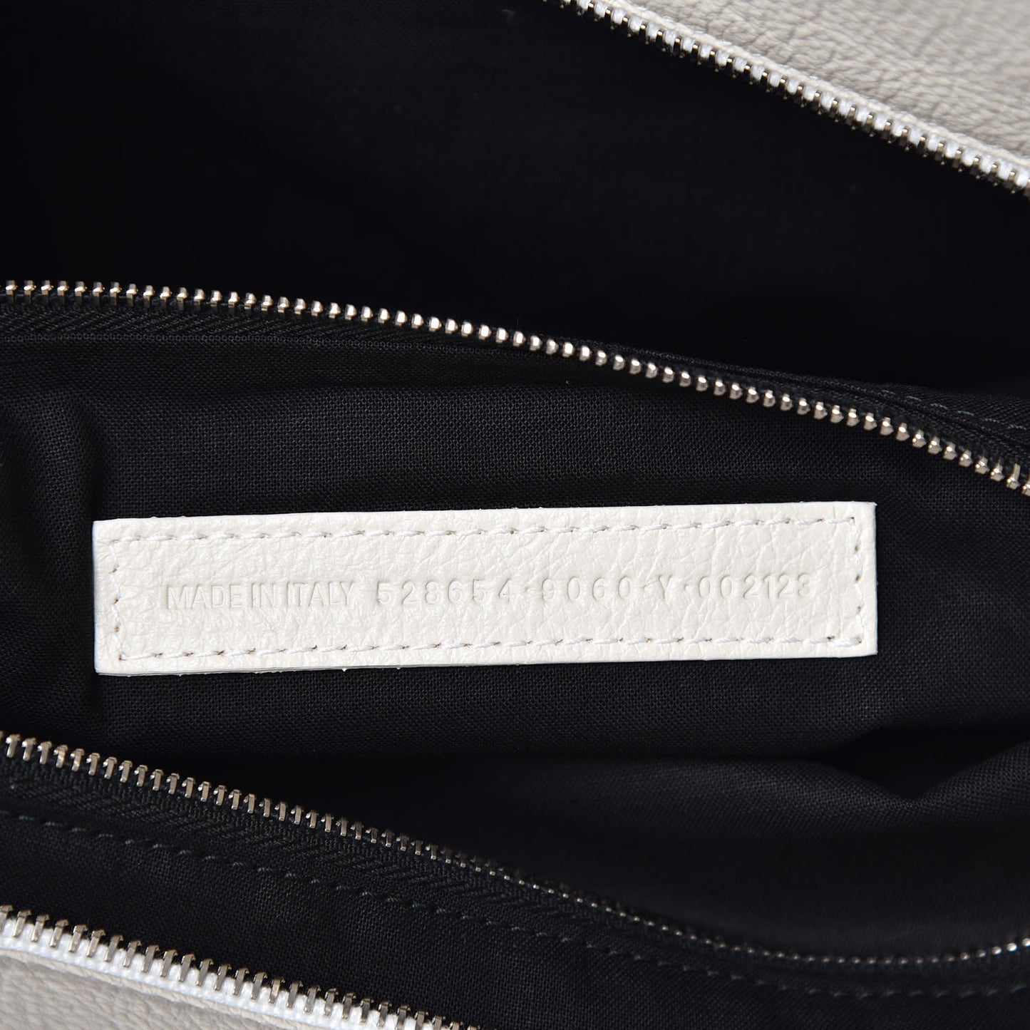 Calfskin Logo Medium Shopping Tote White