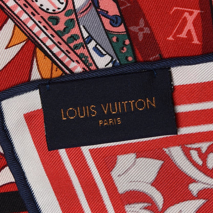 Louis Vuitton Silk Prive Square Scarf Beige 4 of 6