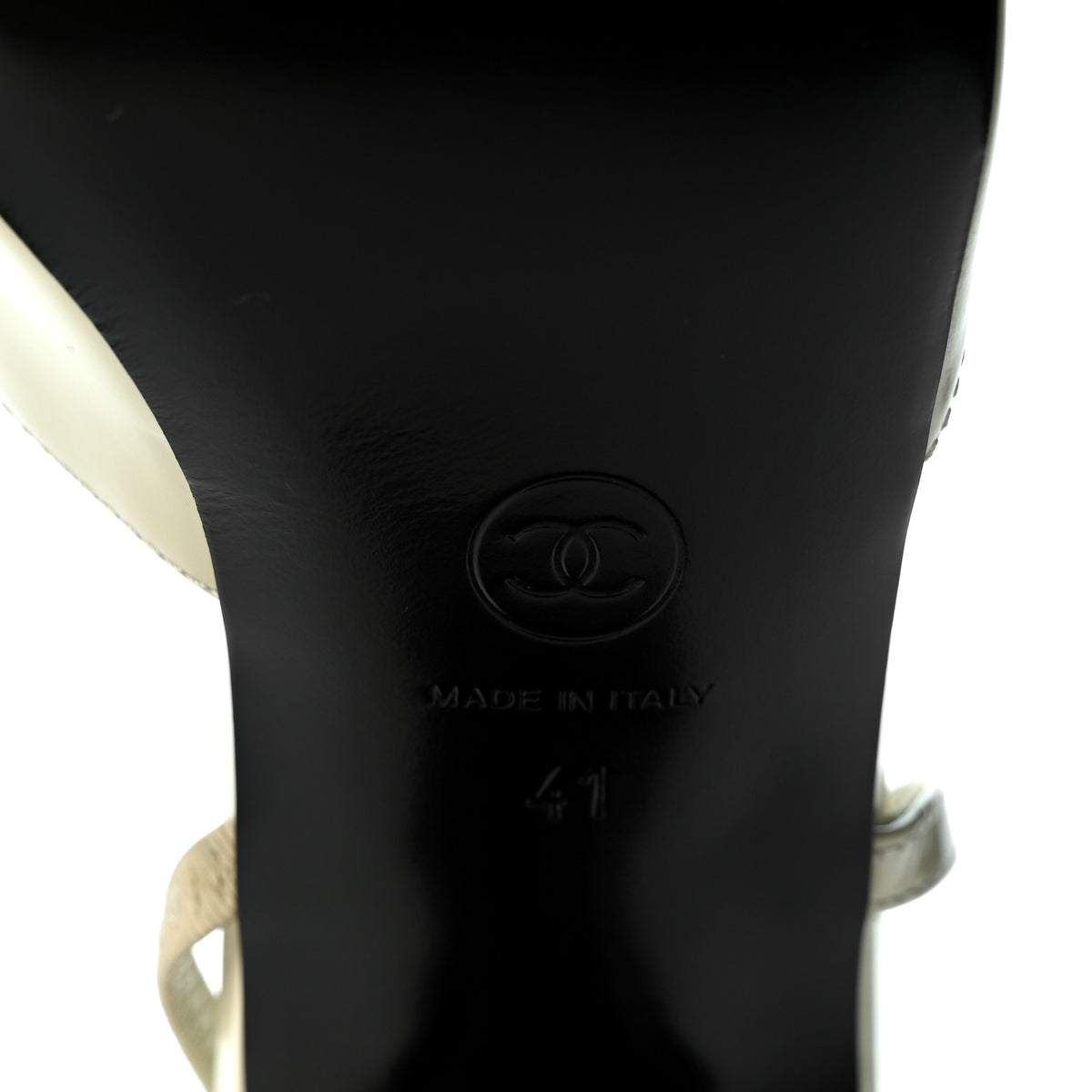Chanel Lambskin Cap Toe CC Slingback Pumps 41 White Black 6 of 8