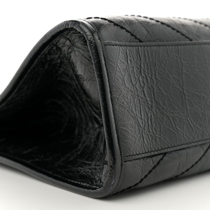 Saint Laurent Crinkled Calfskin Matelasse Monogram Medium Niki Shopper Tote Black 9 of 10
