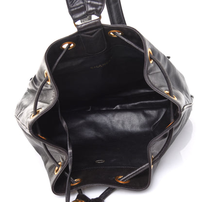 Chanel Lambskin CC Drawstring Backpack Black 4 of 10