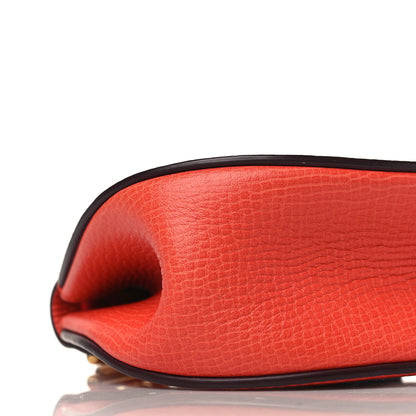 Chloe Grained Calfskin Lambskin Mini Drew Shoulder Bag Coral Pop 8 of 10