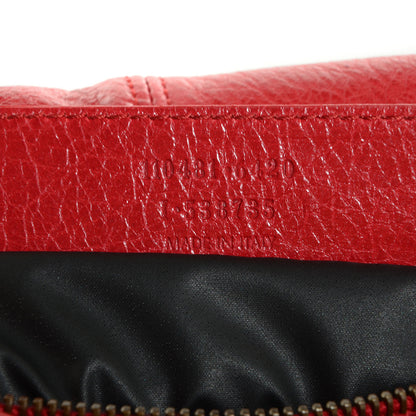 Balenciaga Agneau Porte Toilette Makeup Clutch Rouge Cardinal 7 of 10