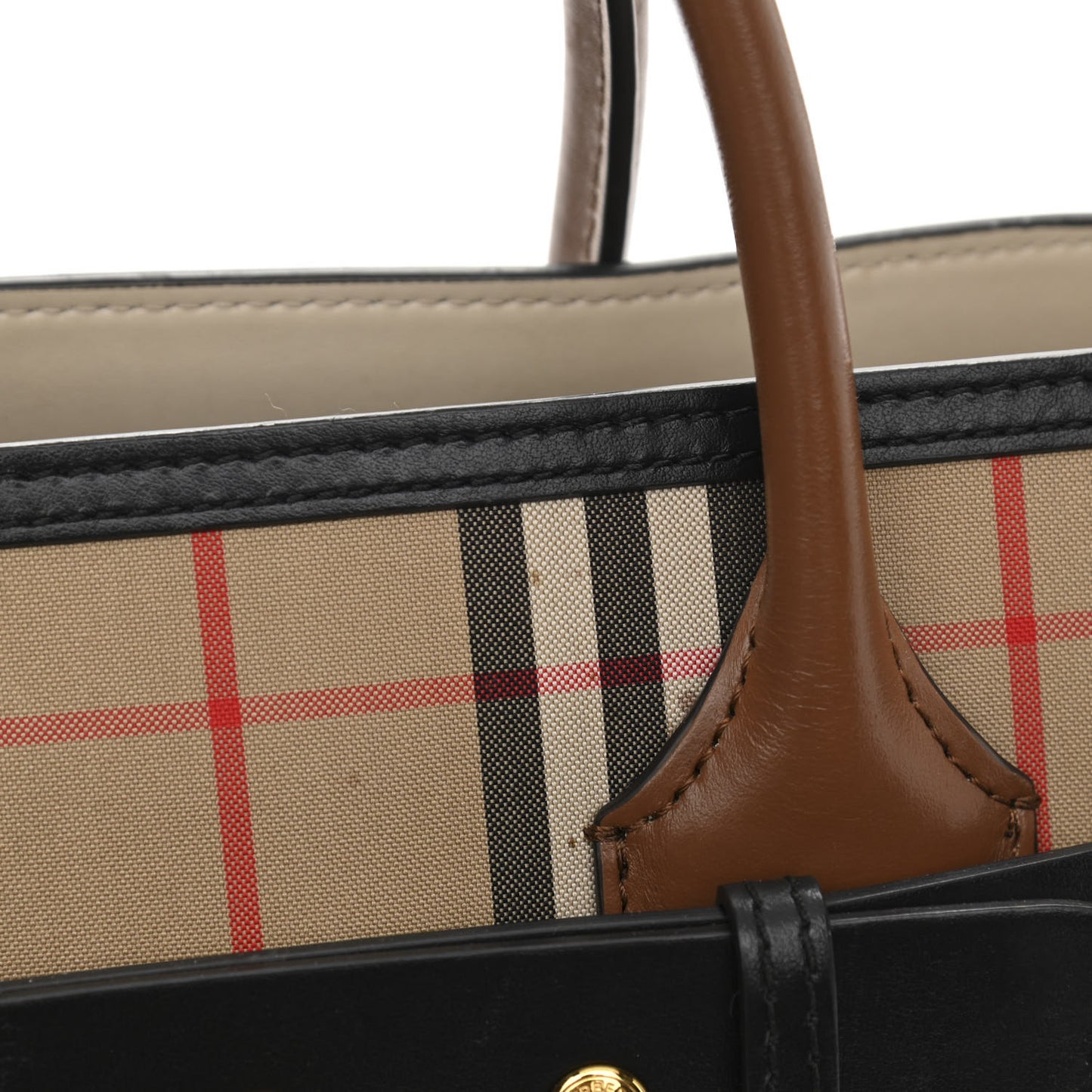 Calfskin Vintage Check Triple Stud Mini Belt Bag Archive Beige
