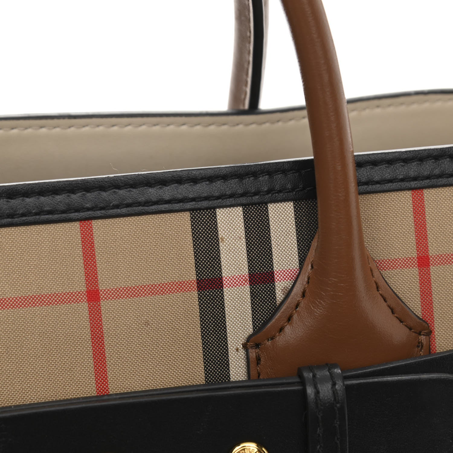 Burberry Calfskin Vintage Check Triple Stud Mini Belt Bag Archive Beige 11 of 15