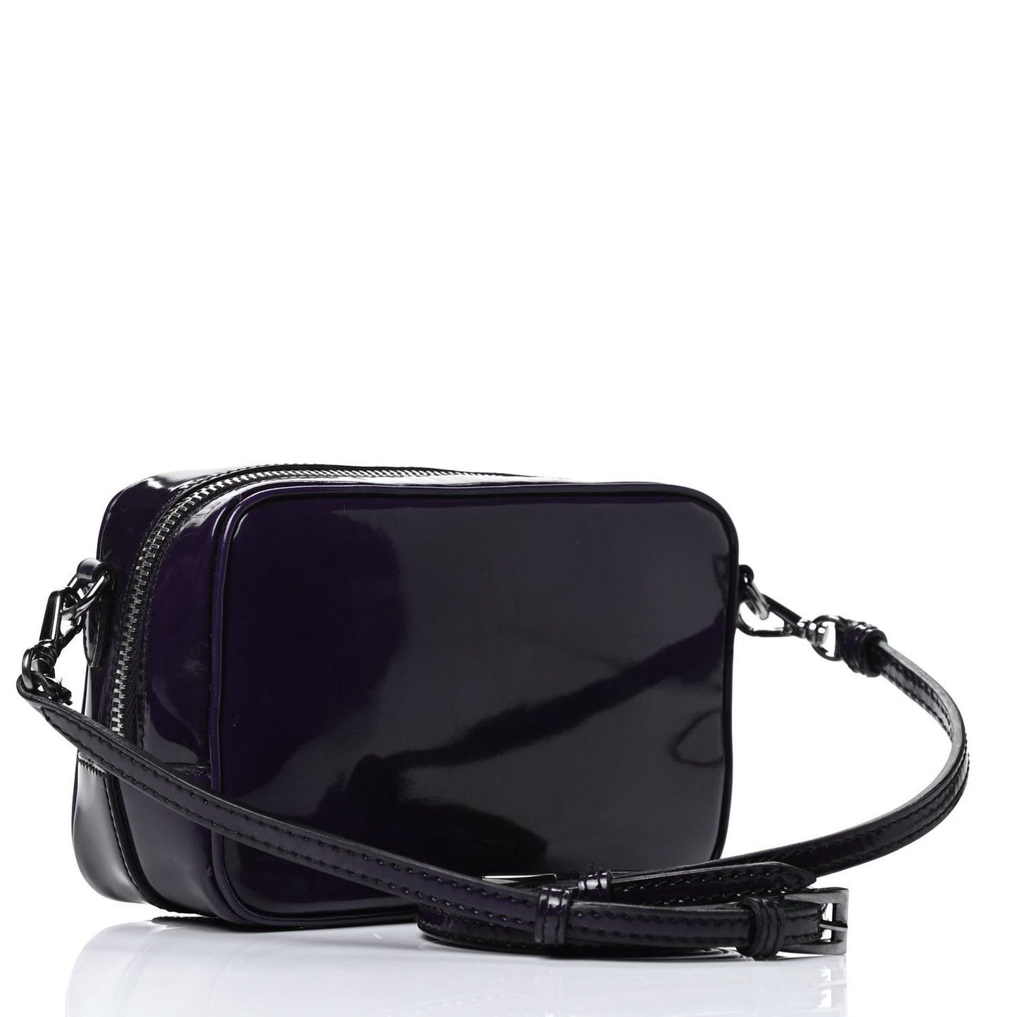 Spazzolato Mini Camera Crossbody Bag Viola