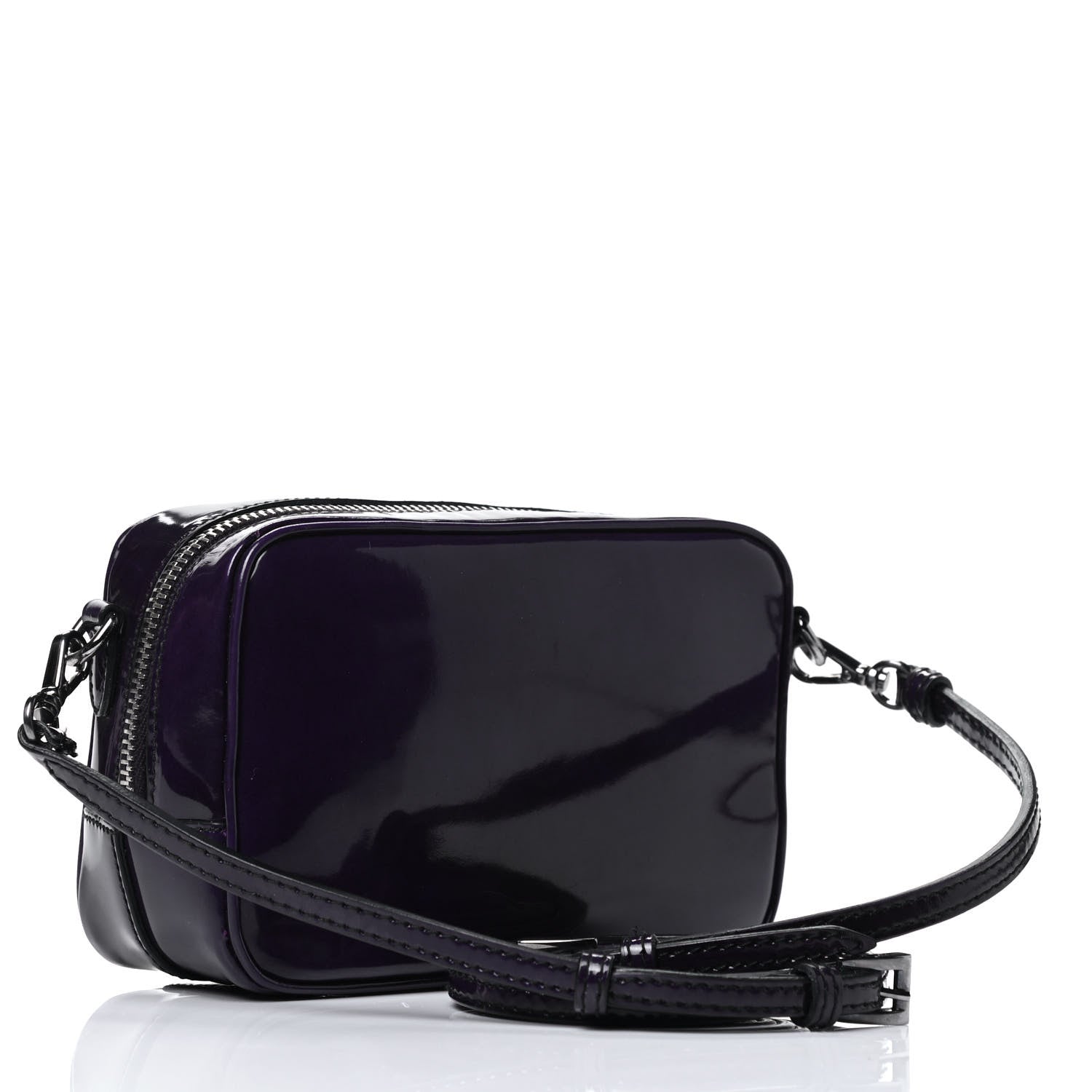 Prada Spazzolato Mini Camera Crossbody Bag Viola 2 of 4
