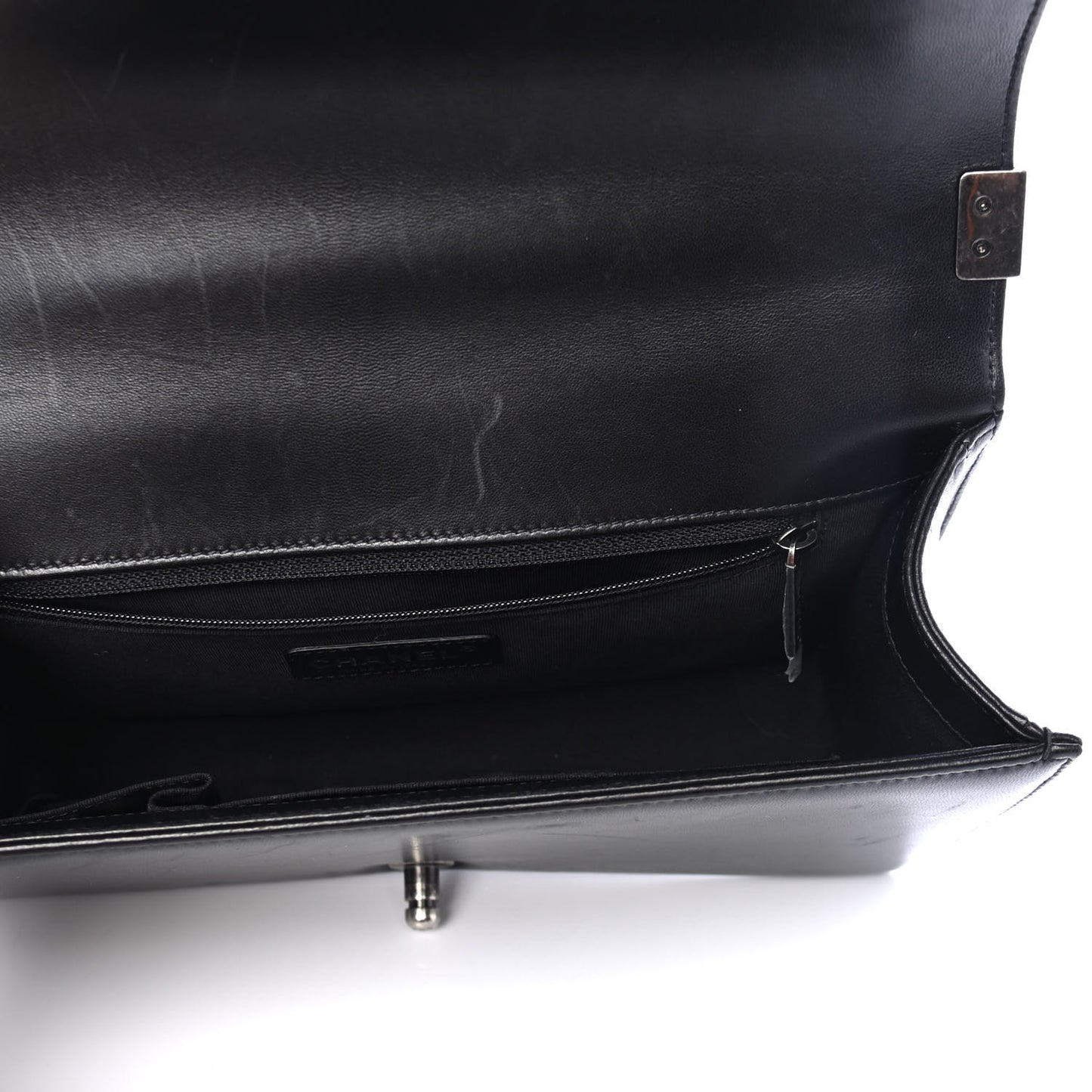 Lambskin Quilted New Medium Boy Flap Black