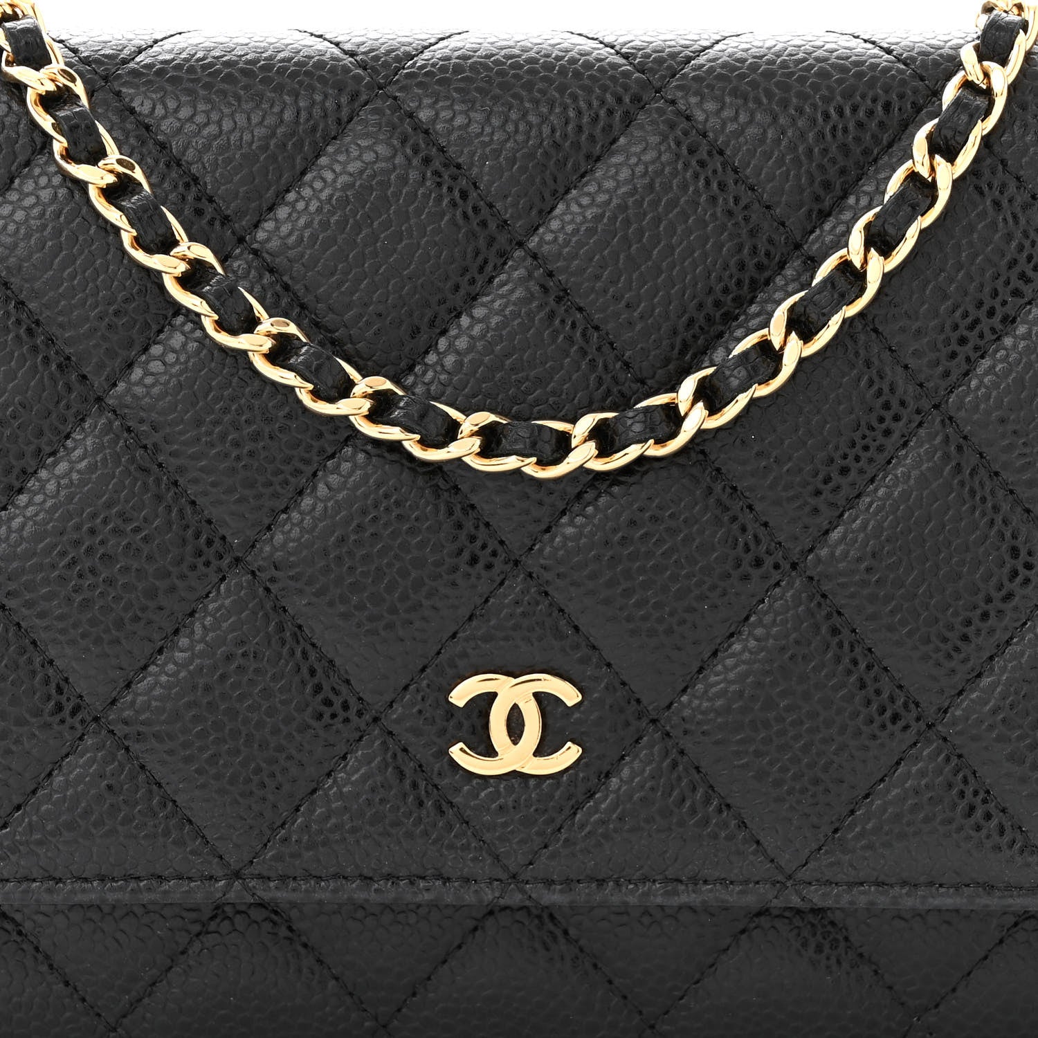 Chanel Caviar Quilted Wallet on Chain WOC Black 9 of 12