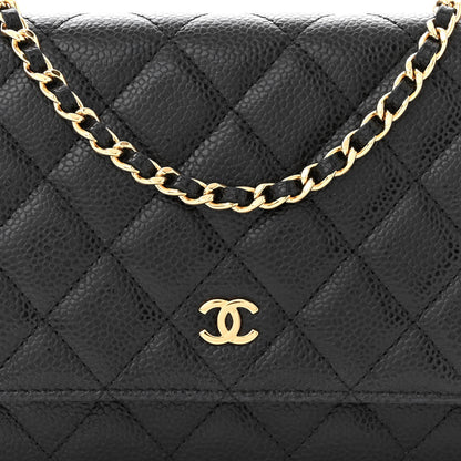 Chanel Caviar Quilted Wallet on Chain WOC Black 9 of 12
