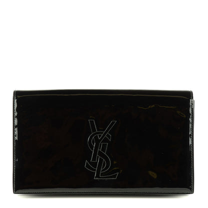 Saint Laurent Patent Monogram Large Belle De Jour Clutch Black 1 of 7