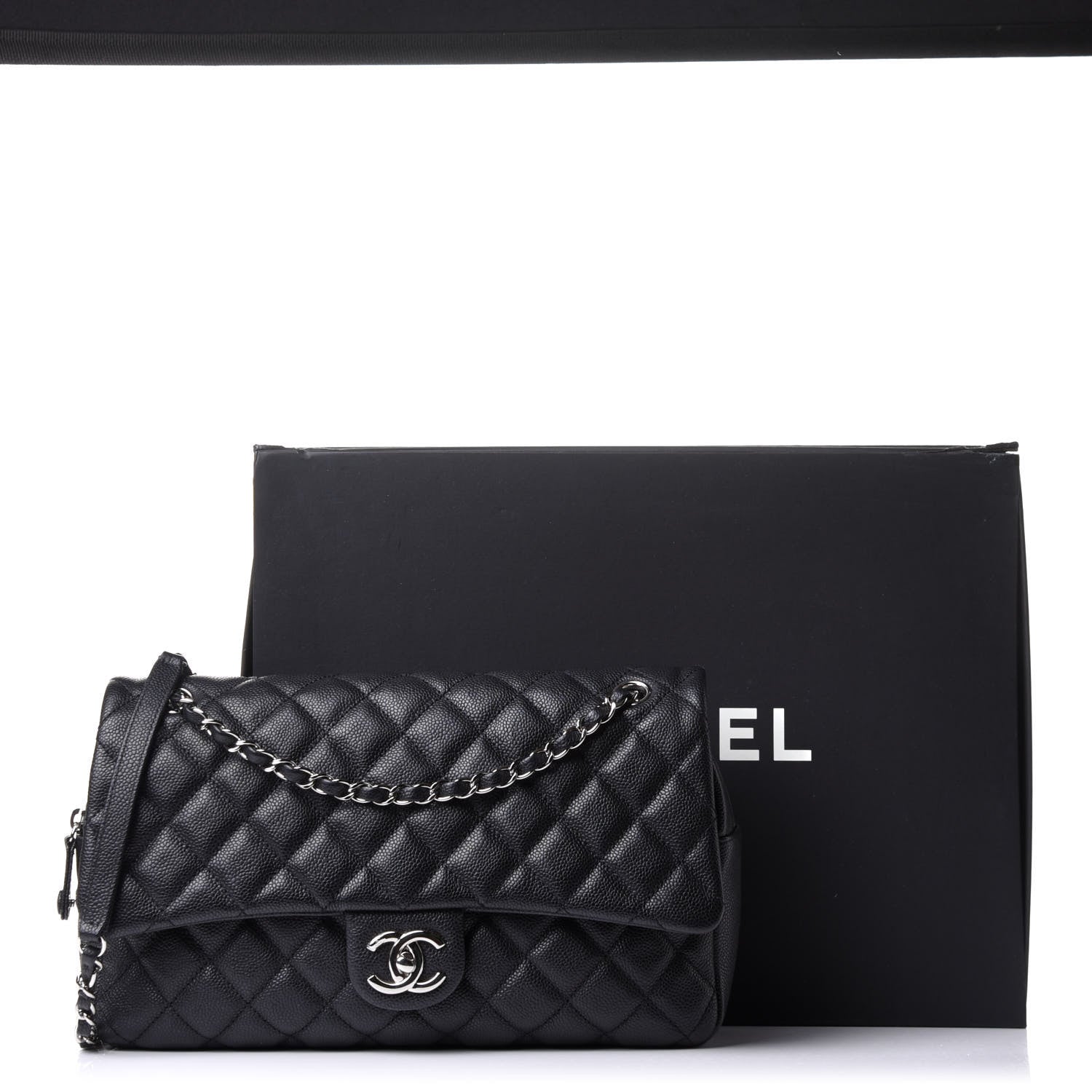 Chanel Caviar Quilted Jumbo Easy Flap Black 11 of 11