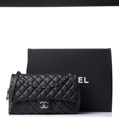 Chanel Caviar Quilted Jumbo Easy Flap Black 11 of 11