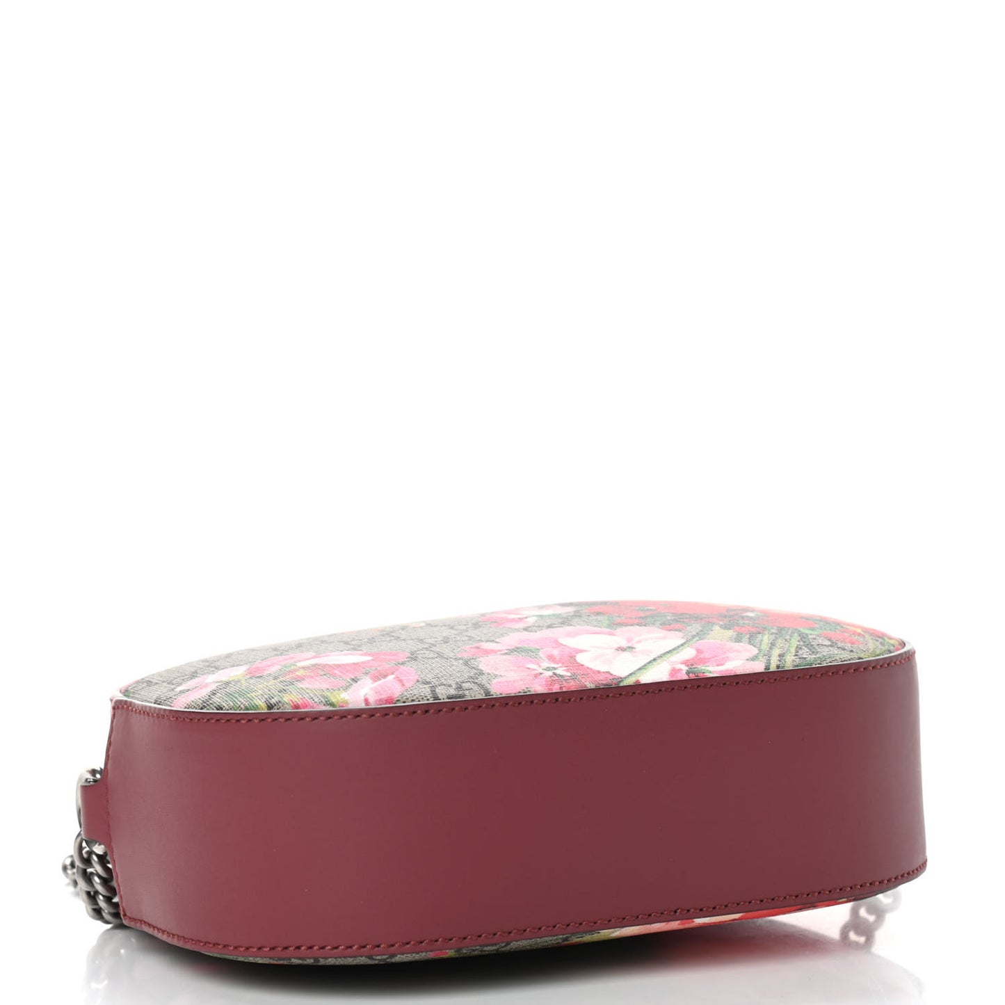 GG Supreme Monogram Blooms Mini Chain Shoulder Bag Beige Multicolor Dry Rose