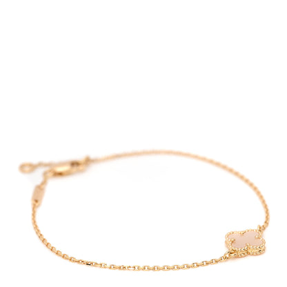 Van Cleef & Arpels 18K Yellow Gold Mother of Pearl Sweet Alhambra Bracelet 1 of 5
