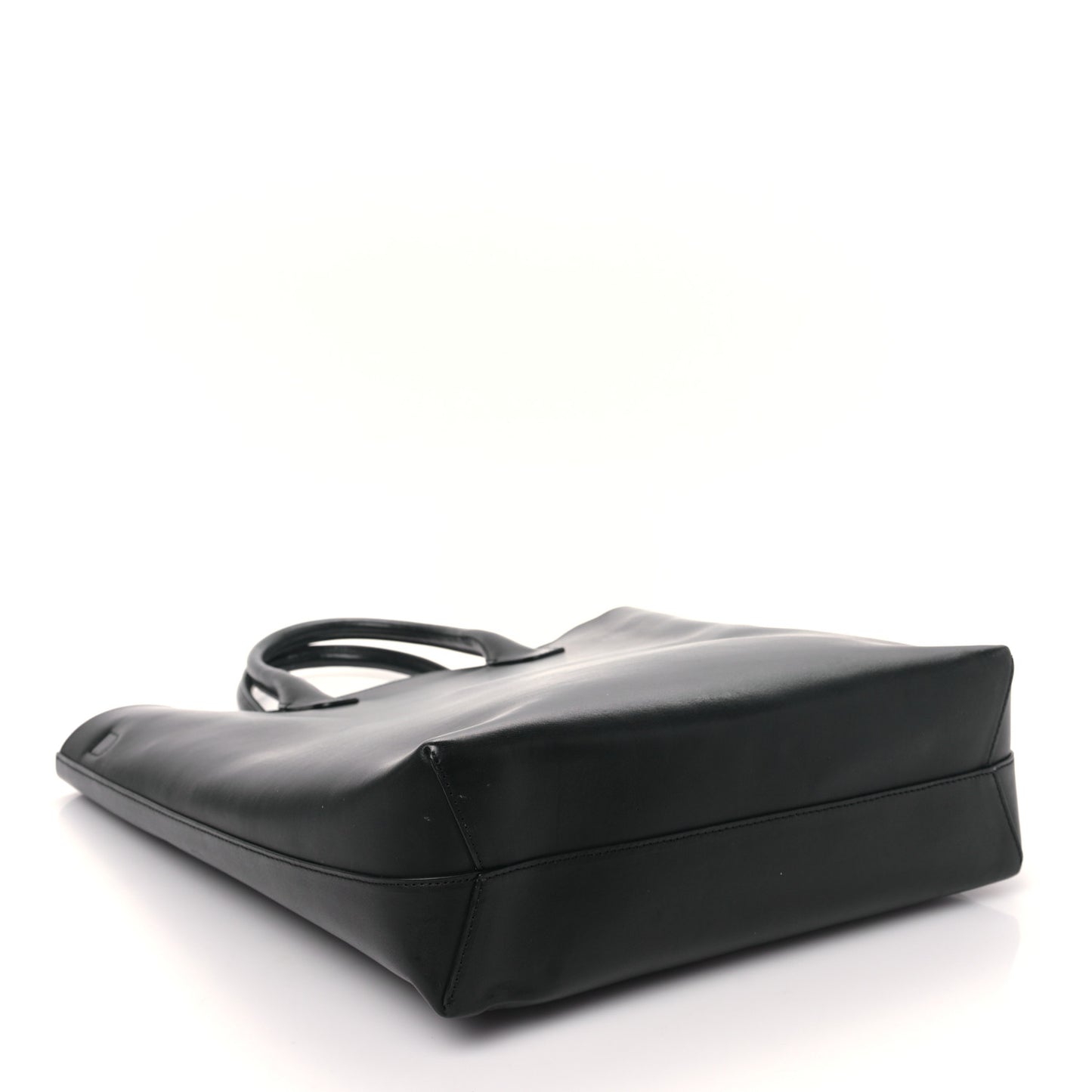 Calfskin North South Tote Black Flamma