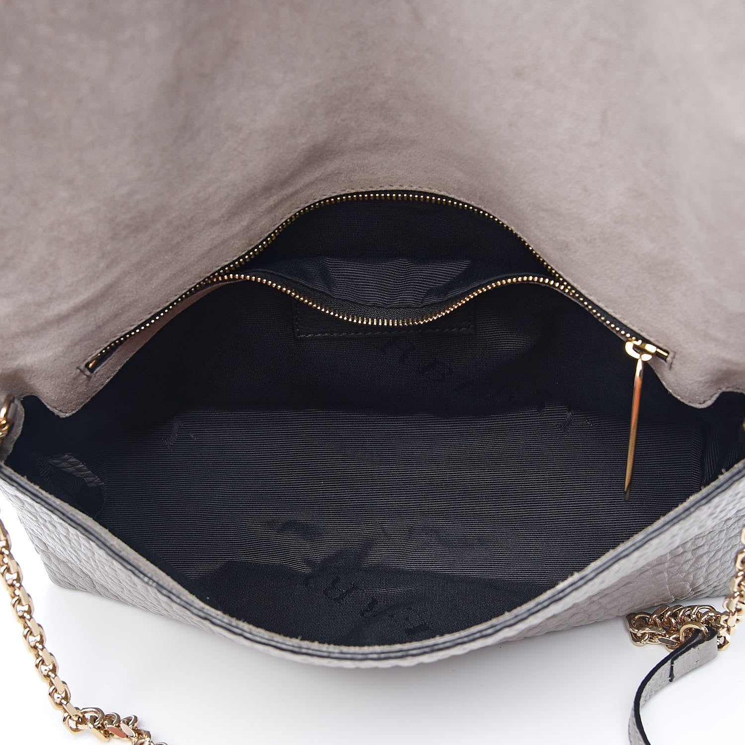 Burberry Signature Grain Medium Mildenhall Crossbody Bag Pale Grey 5 of 10