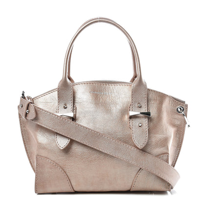Alexander McQueen Metallic Grained Goatskin Small Legend Satchel Pink 1 of 17