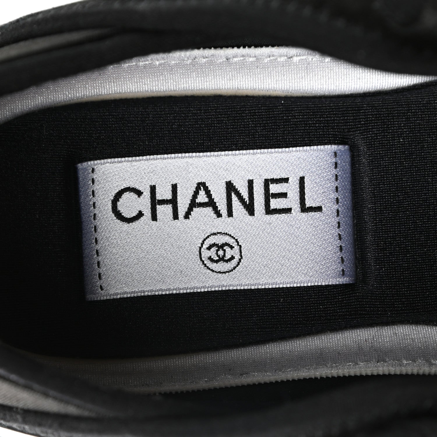 Chanel Velvet Calfskin Mixed Fibers CC Sneakers 37 Black 7 of 8